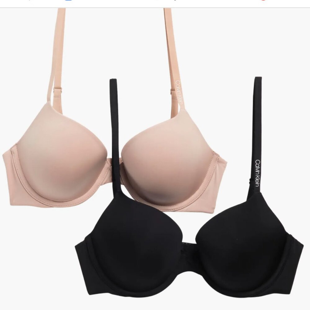 Calvin Klein Women's 2-Pack Lightly Lined Demi Bras